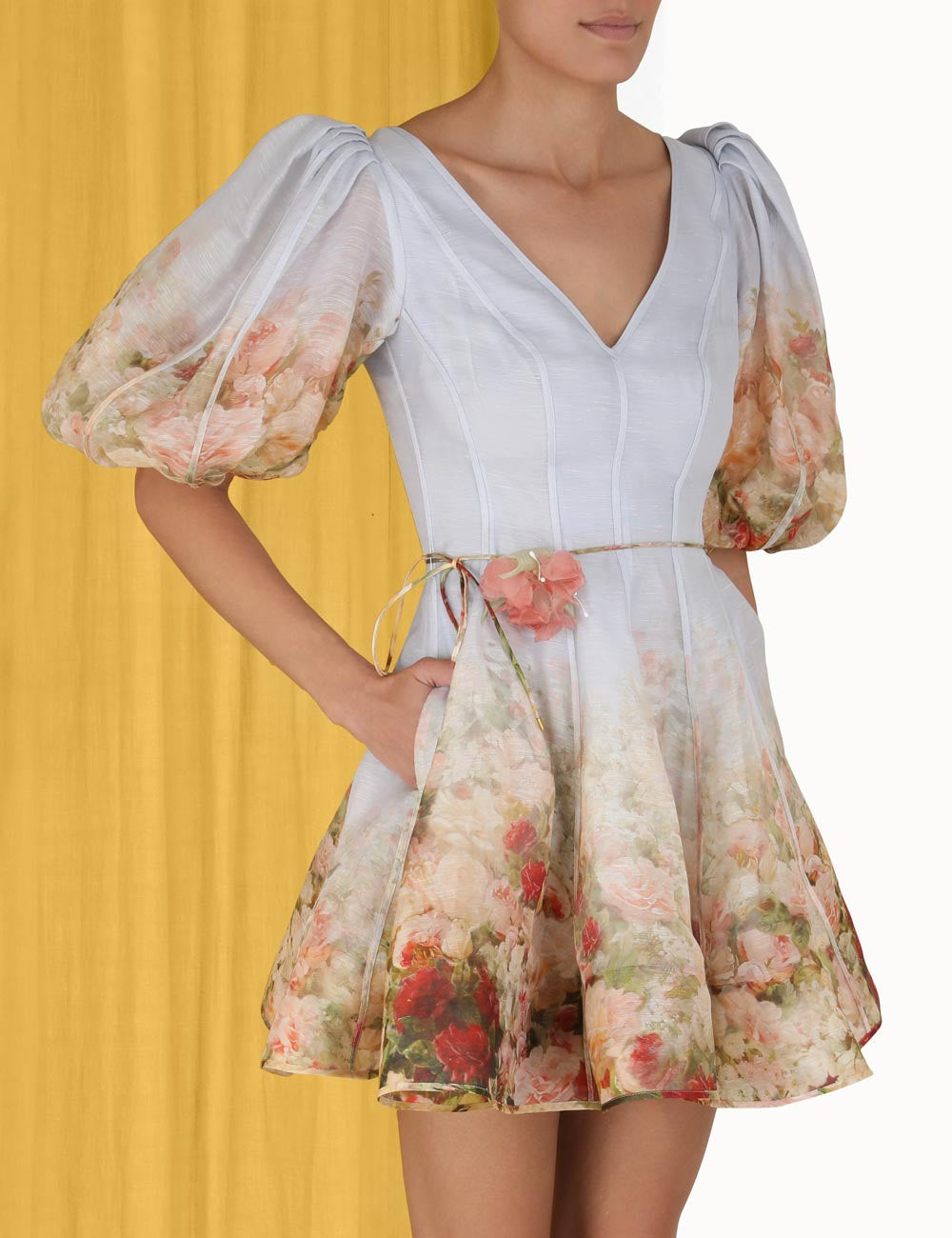 The Luminosity Flip Dress in Rosy Garden Print from our Swim 2024 Collection,Luminosity